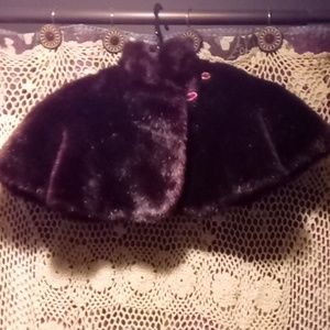 Ted baker faux fur 18  to 24 months jacket blackberry color or dark burgundy